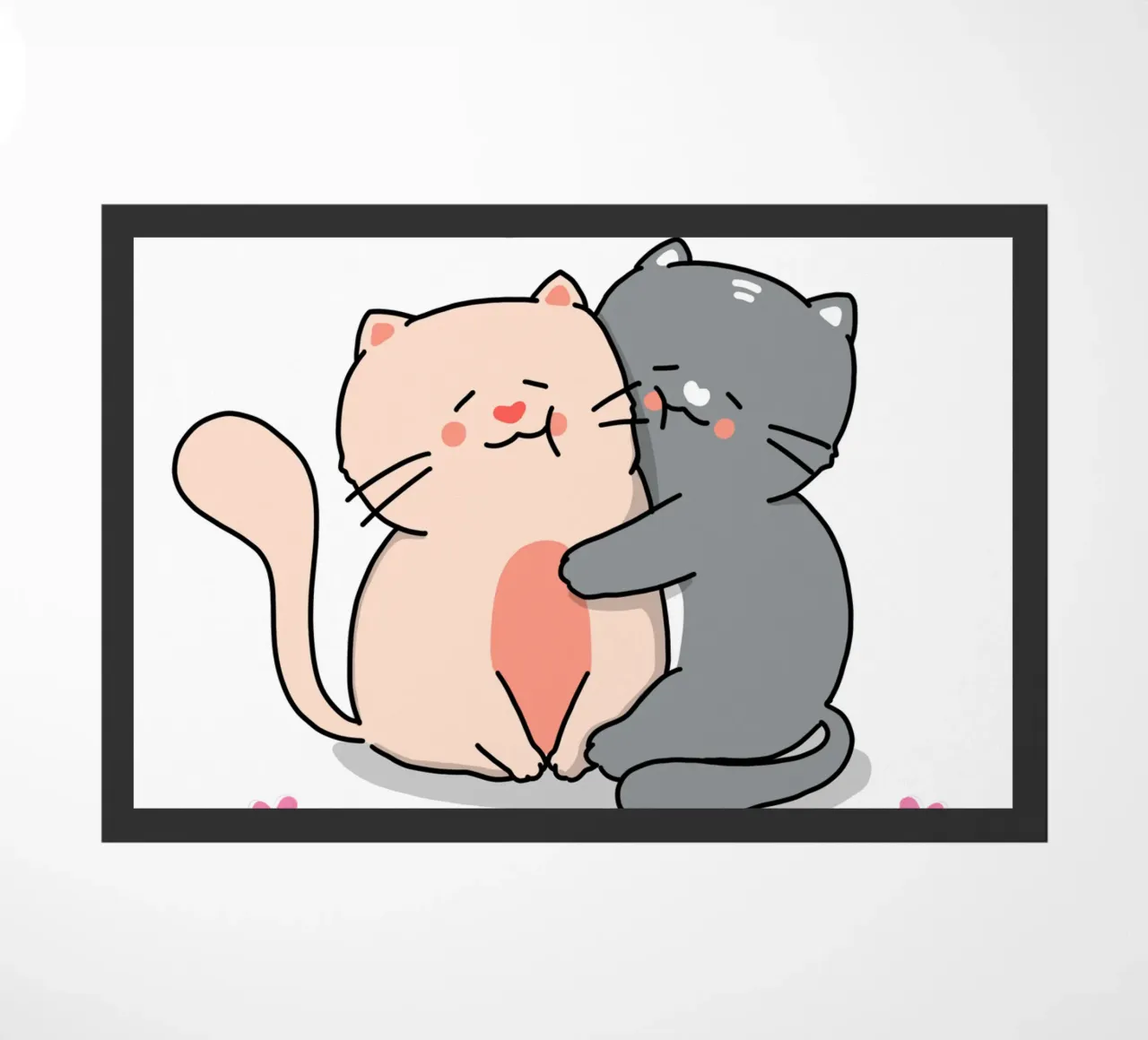valentine day, cat you are my sweety funny design doormat by onefeelshop