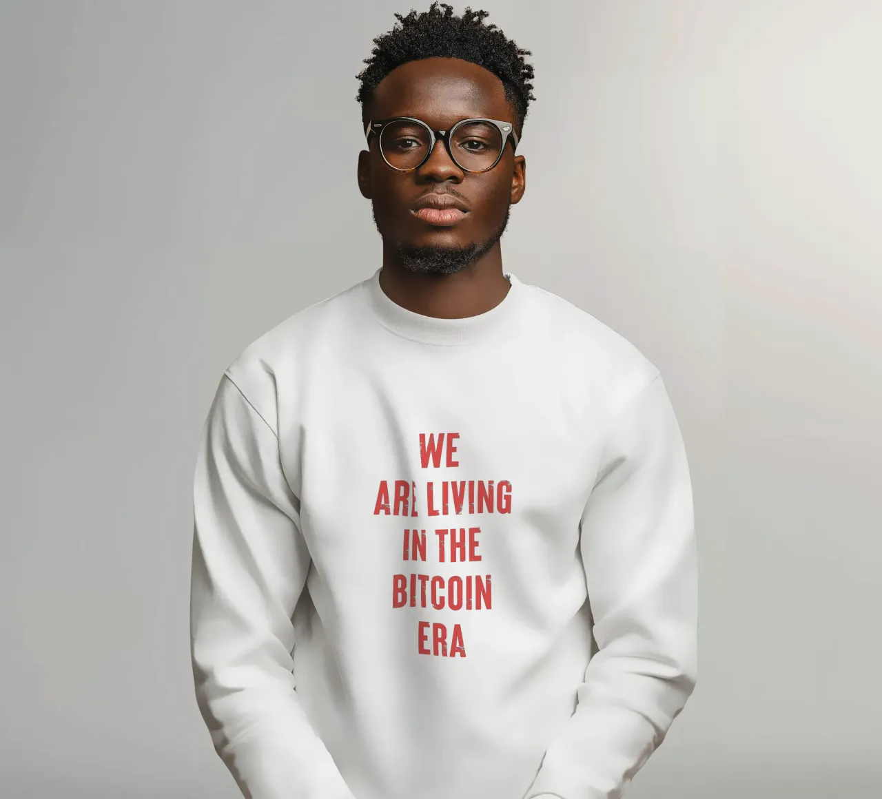 Wir leben in der Bitcoin-Ära Sweatshirt von Vintagrafica