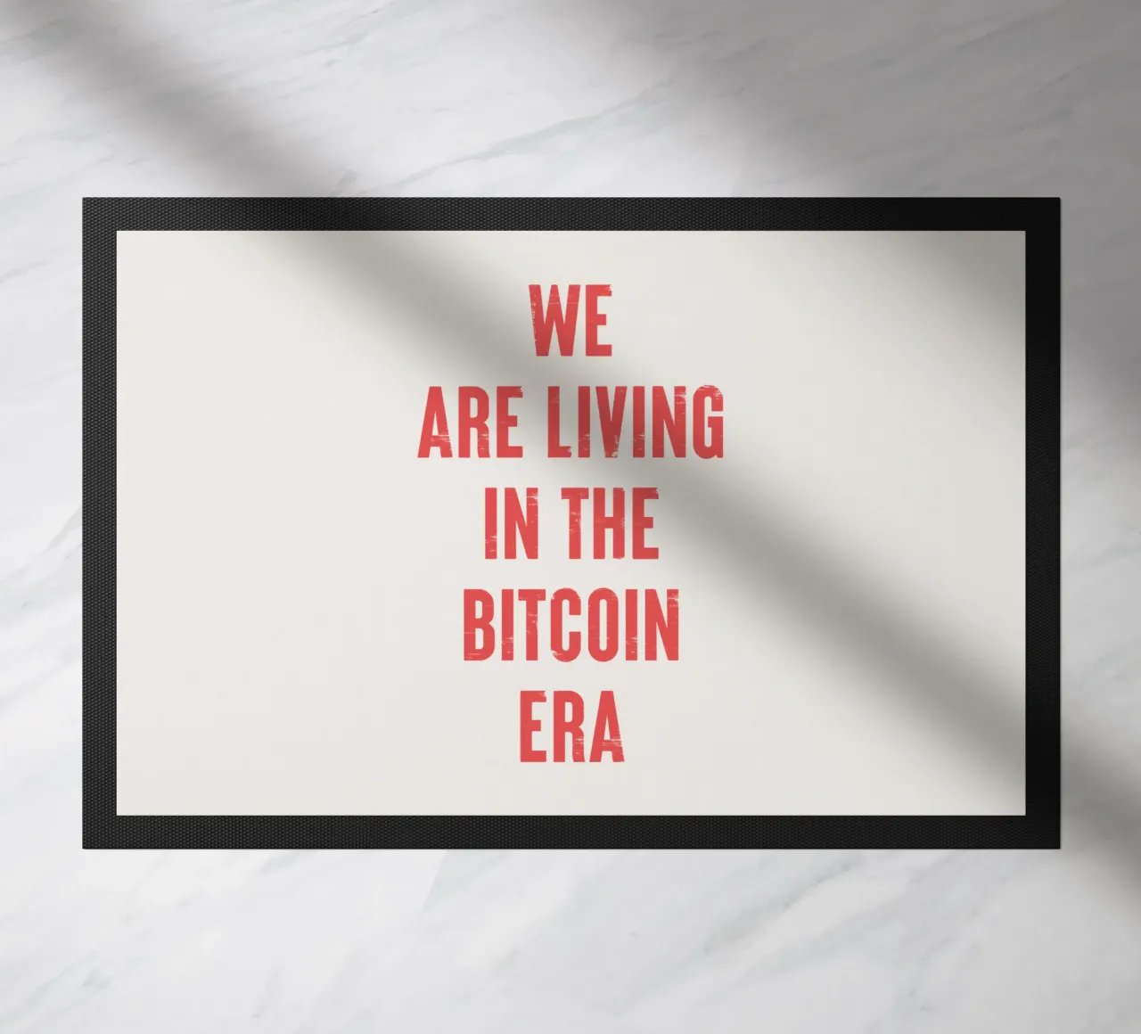 Vivimos en la era Bitcoin felpudo de Vintagrafica