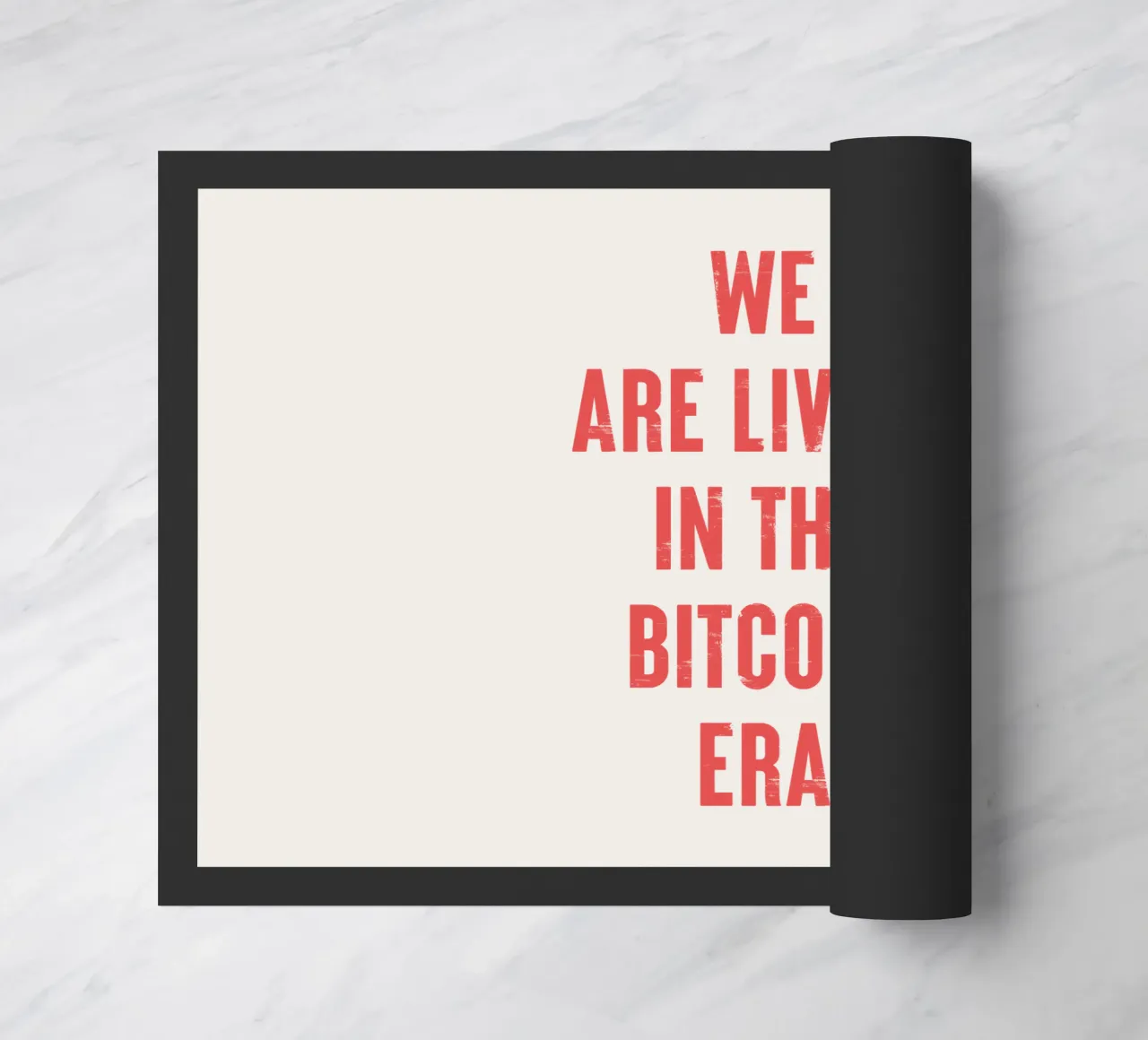Vivimos en la era Bitcoin felpudo de Vintagrafica