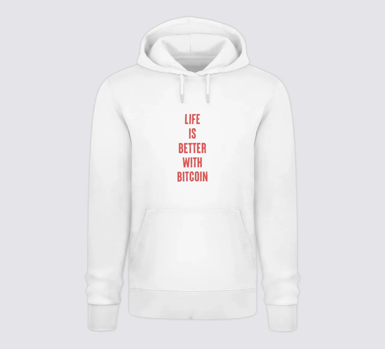Vivere è meglio con Bitcoin felpa con cappuccio da Vintagrafica