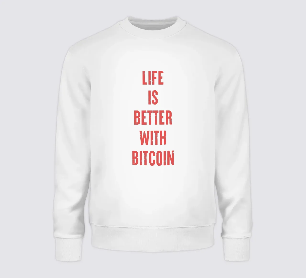 Vivere è meglio con Bitcoin felpa da Vintagrafica