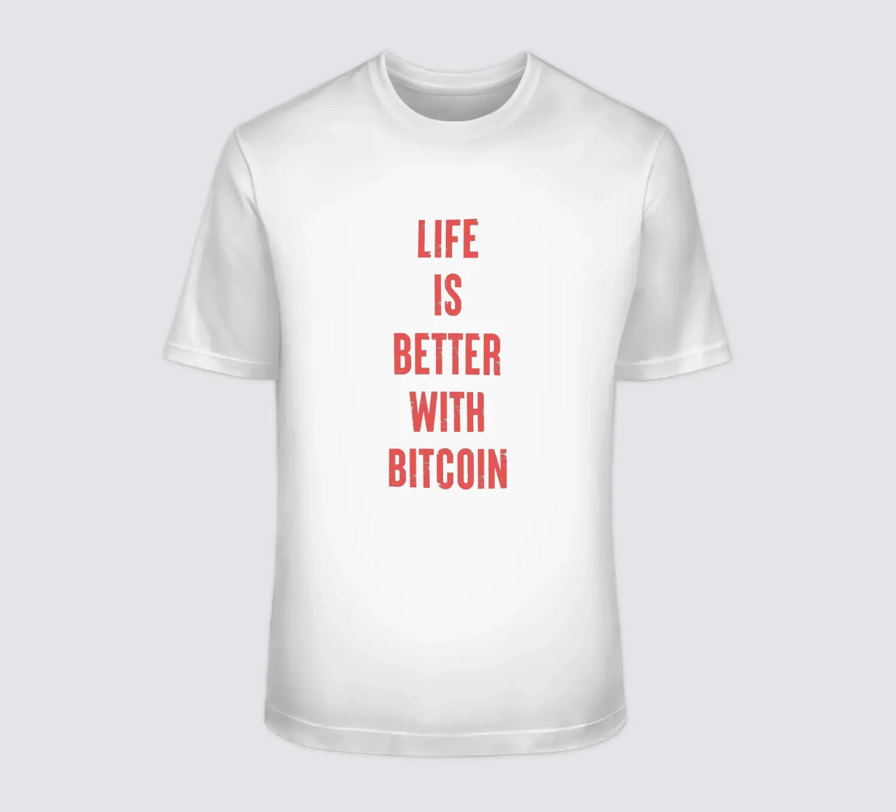 Vivere è meglio con Bitcoin t-shirt da Vintagrafica