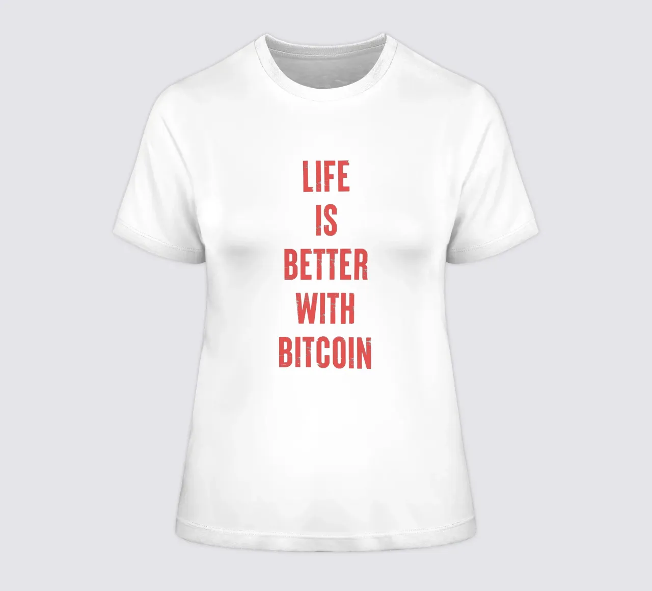 Vivere è meglio con Bitcoin t-shirt da donna da Vintagrafica