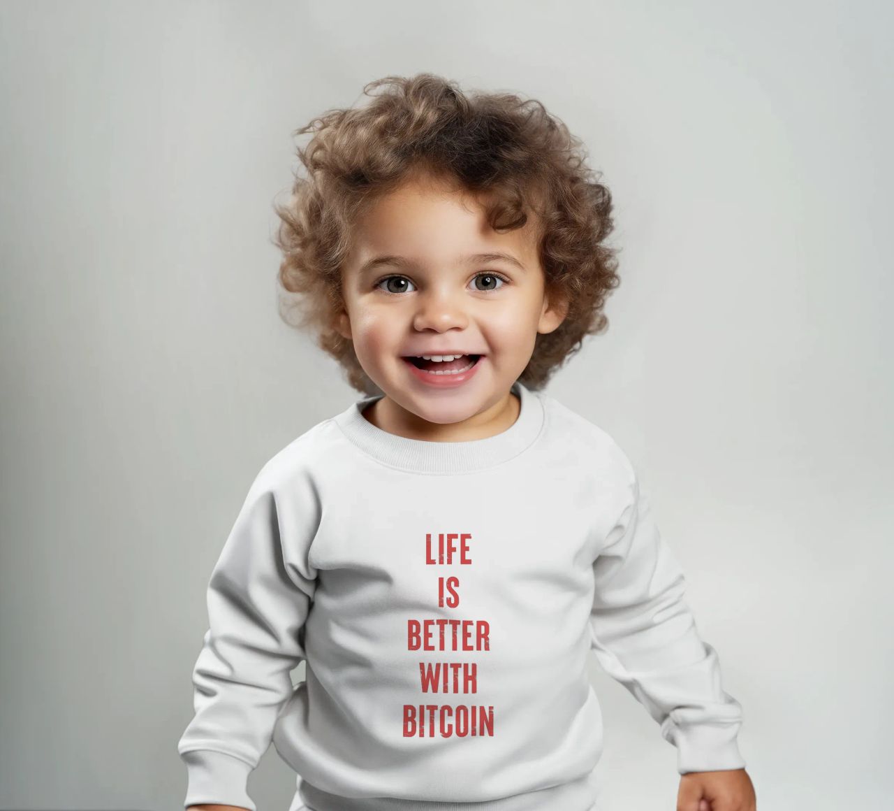 Vivere è meglio con Bitcoin felpa neonato da Vintagrafica
