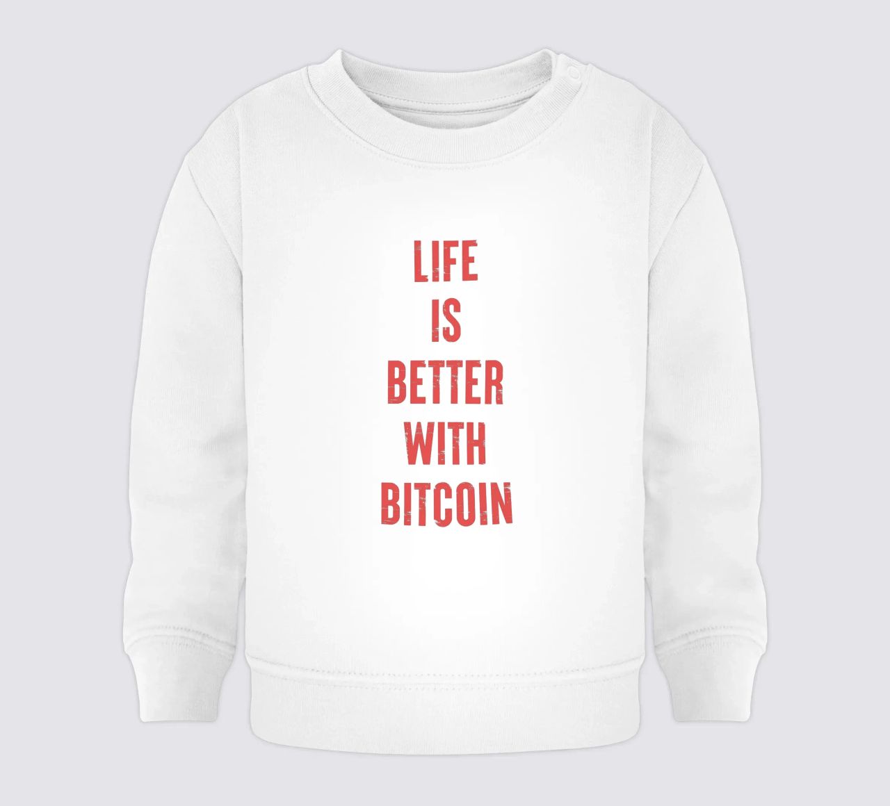 Vivere è meglio con Bitcoin felpa neonato da Vintagrafica