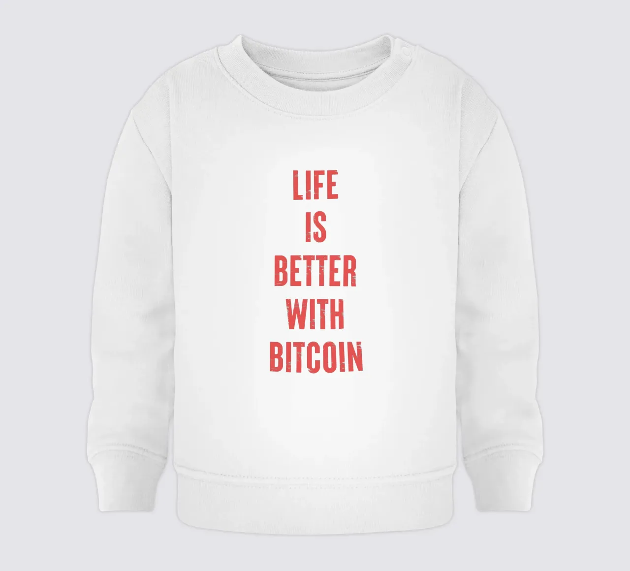 Vivere è meglio con Bitcoin felpa neonato da Vintagrafica