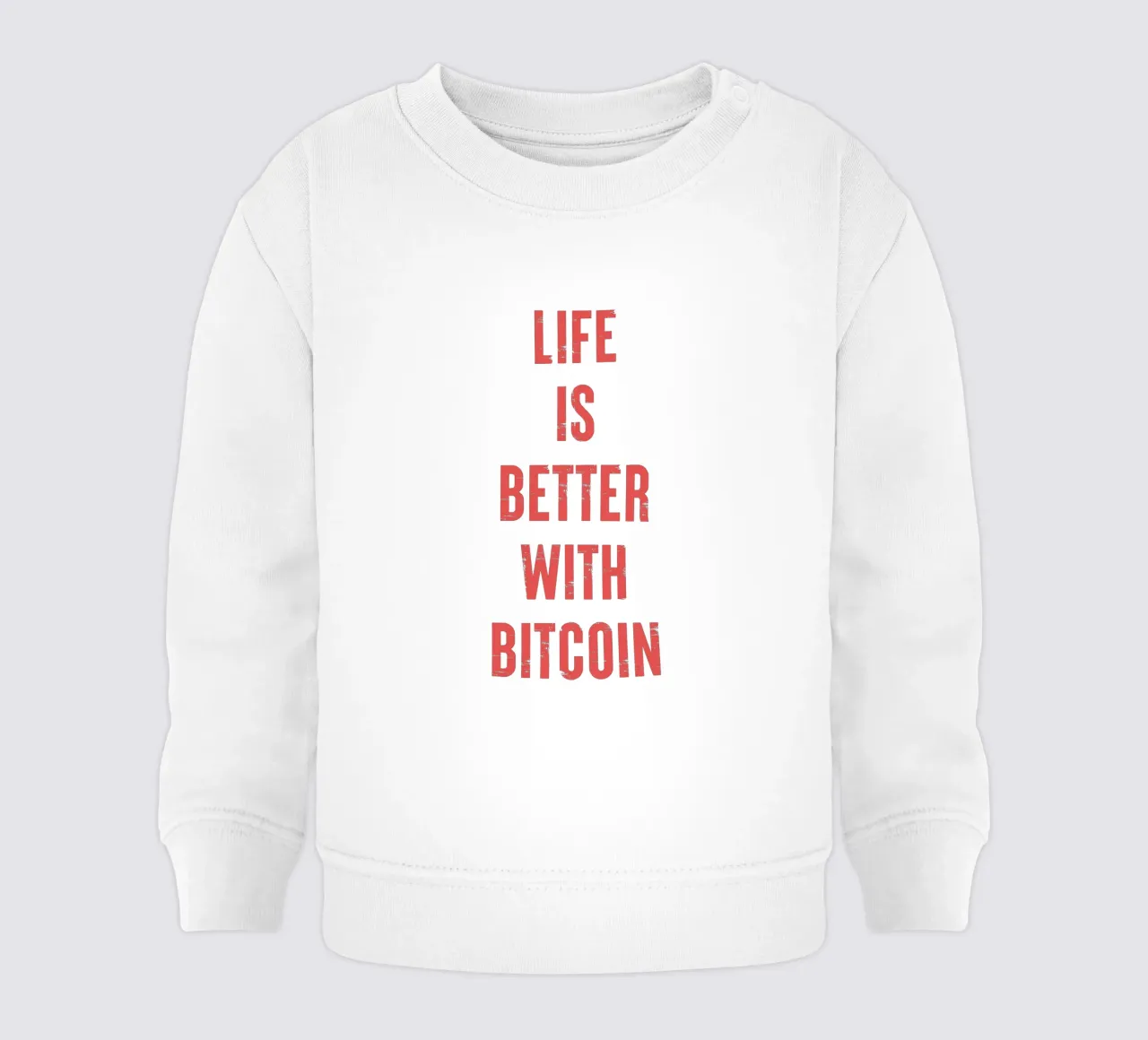 Mit Bitcoin lebt es sich besser Baby Sweatshirt von Vintagrafica