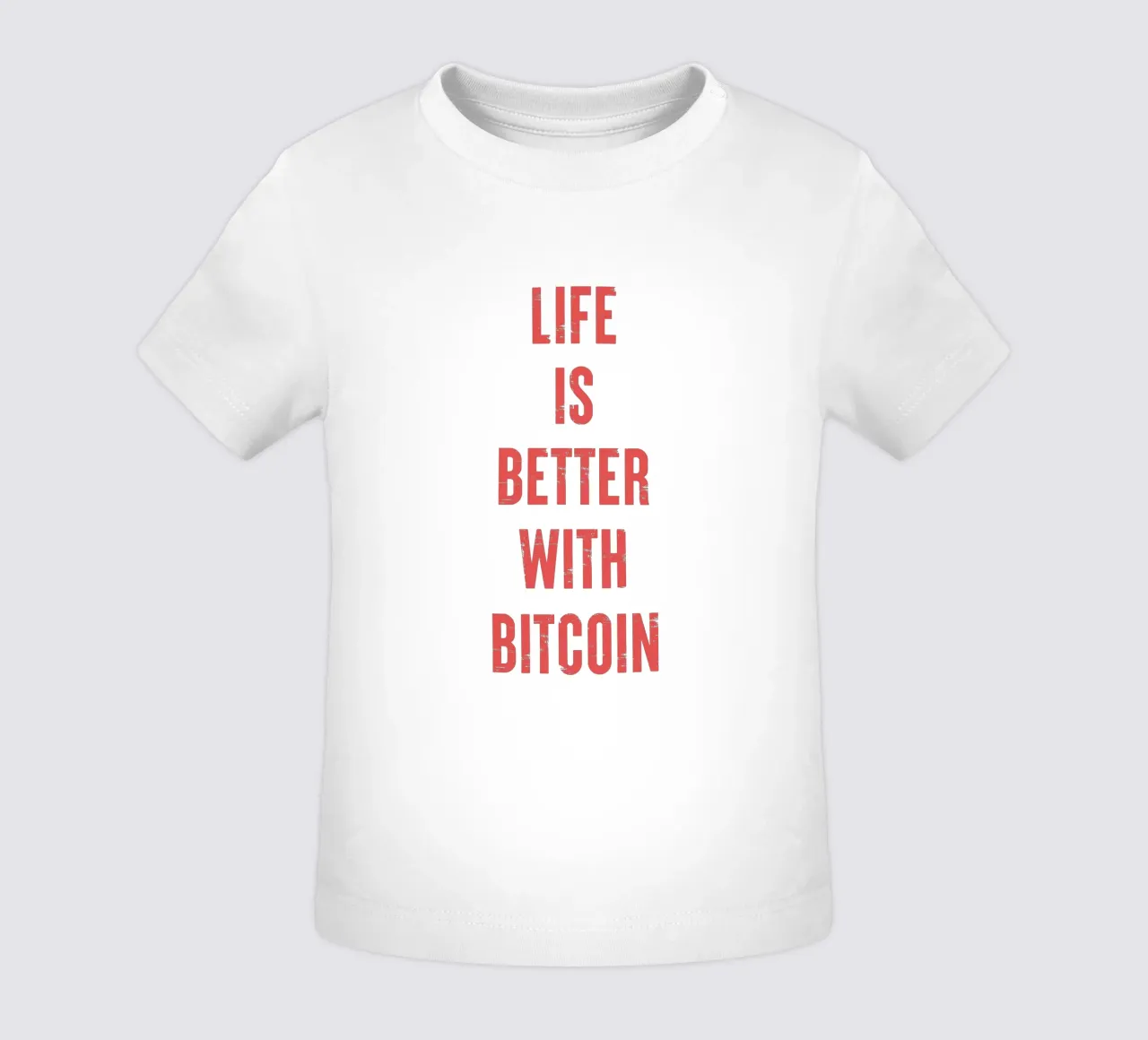 Vivir es mejor con Bitcoin camiseta de bebé de Vintagrafica