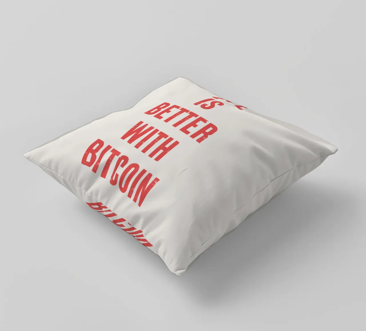 Vivere è meglio con Bitcoin cuscino da Vintagrafica