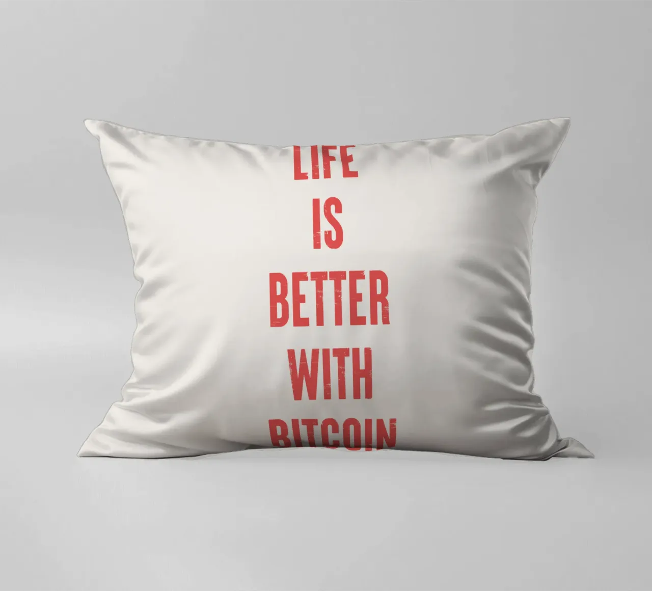 Vivere è meglio con Bitcoin cuscino da Vintagrafica
