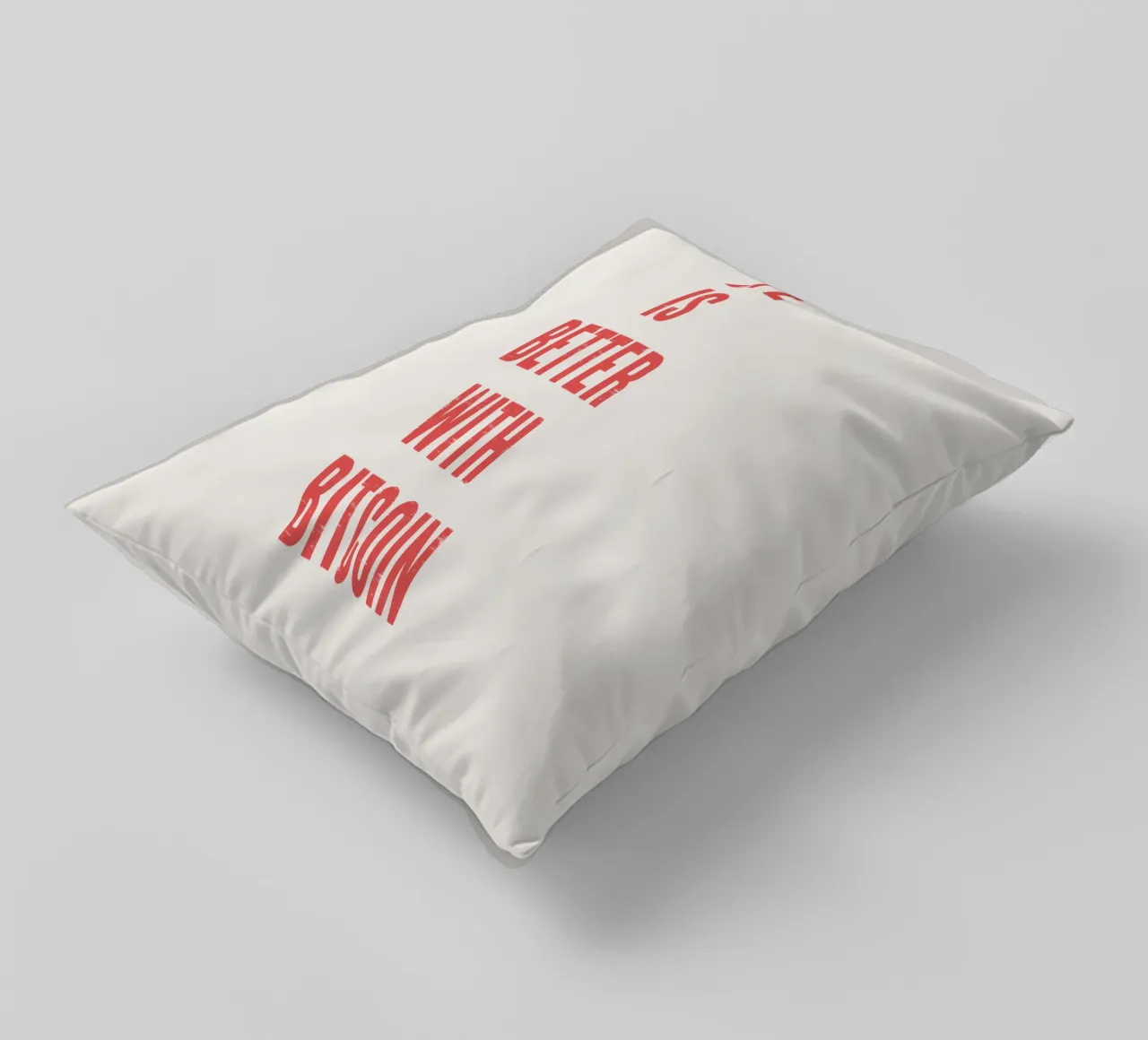 Vivere è meglio con Bitcoin cuscino da Vintagrafica