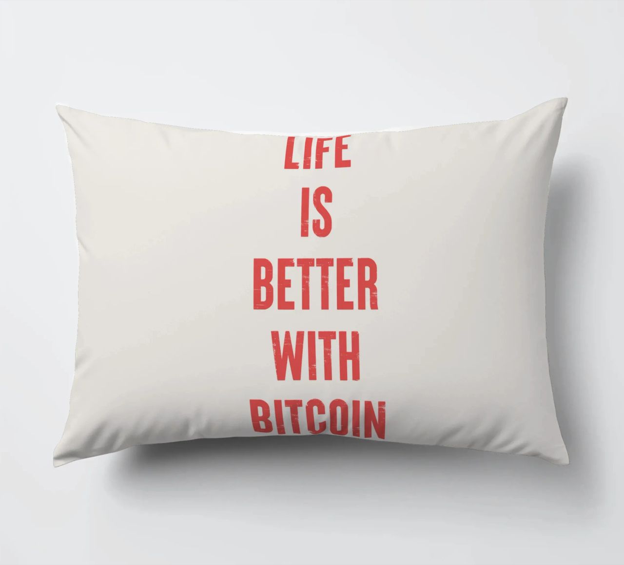 Vivere è meglio con Bitcoin cuscino da Vintagrafica