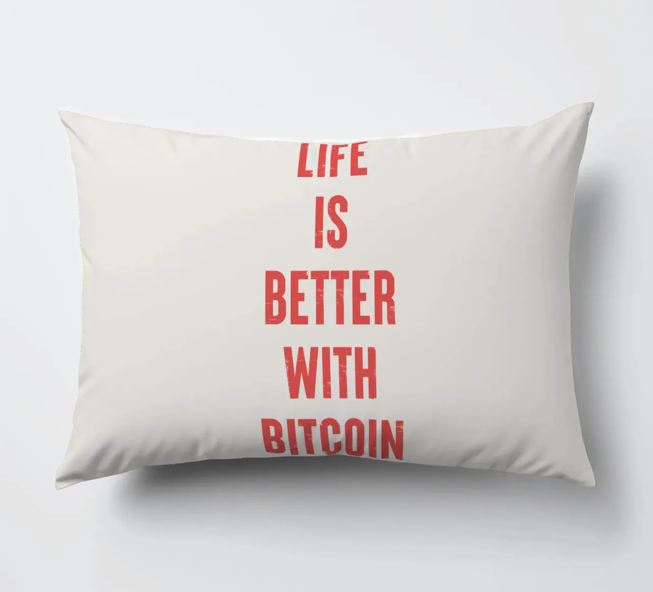 Vivere è meglio con Bitcoin cuscino da Vintagrafica