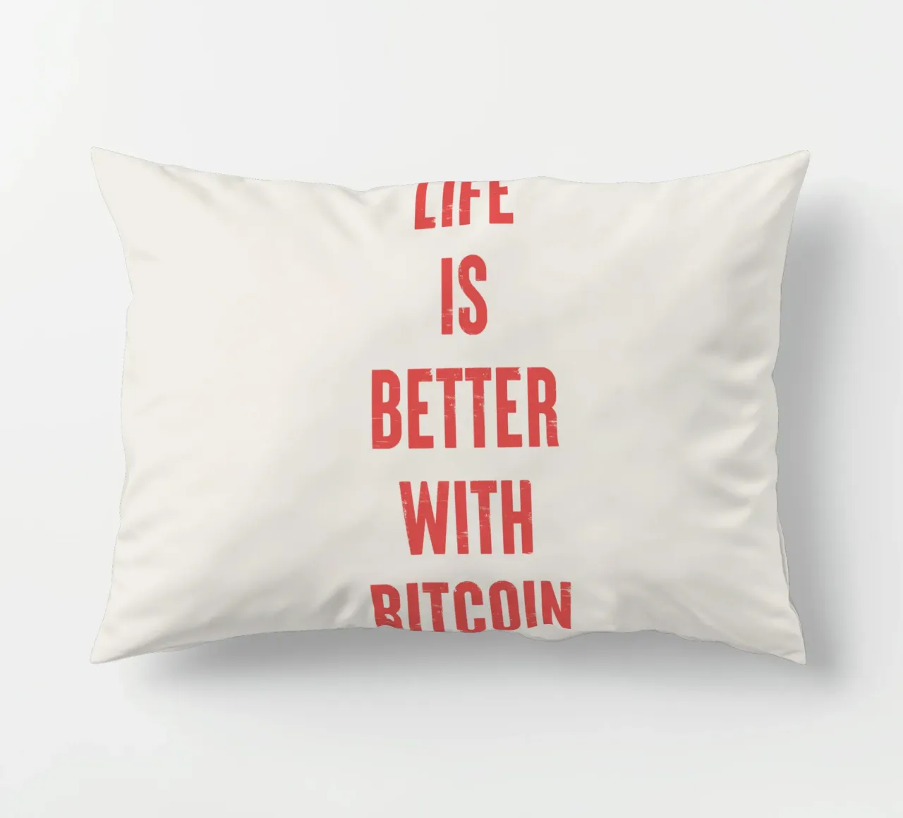 Vivere è meglio con Bitcoin cuscino da Vintagrafica