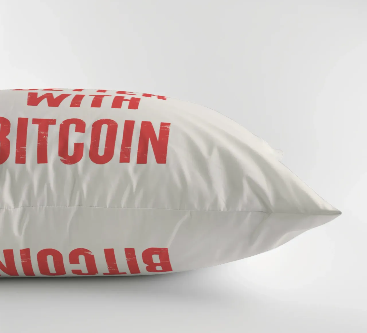 Vivere è meglio con Bitcoin cuscino da Vintagrafica