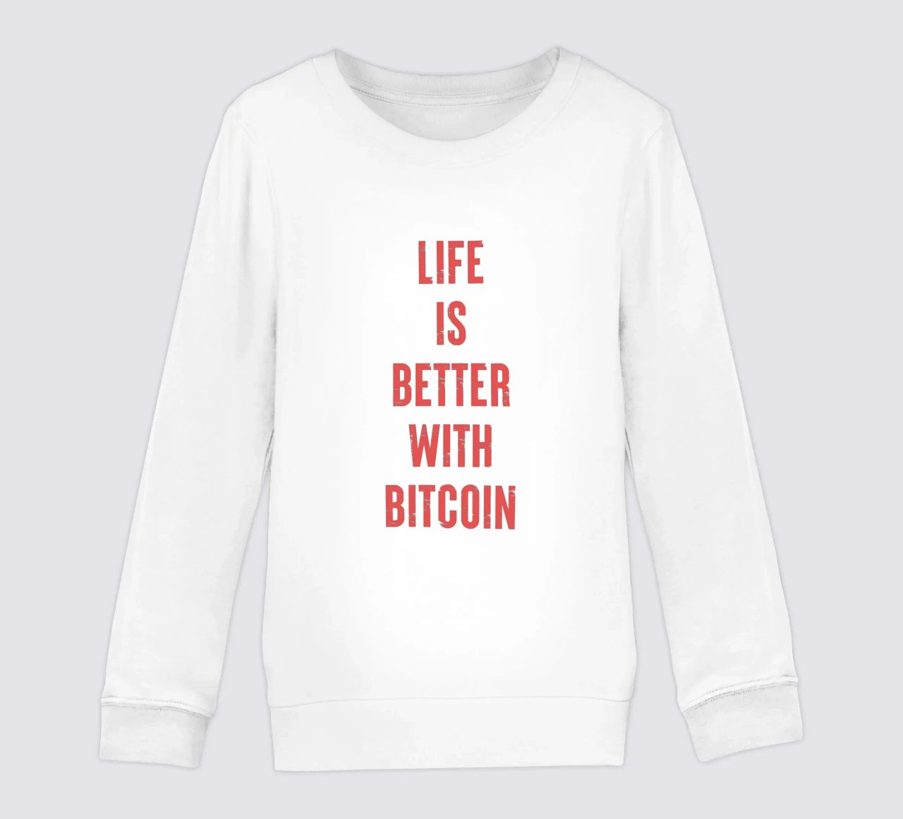 Vivere è meglio con Bitcoin felpa bambino da Vintagrafica
