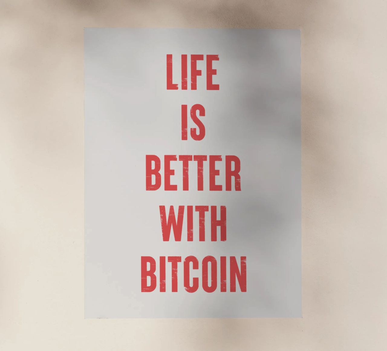 Vivere è meglio con Bitcoin pellicola backlit da Vintagrafica