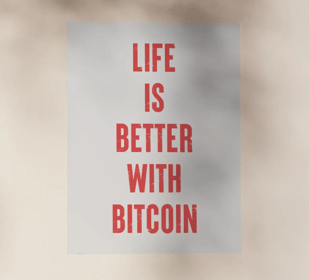 Vivere è meglio con Bitcoin pellicola backlit da Vintagrafica