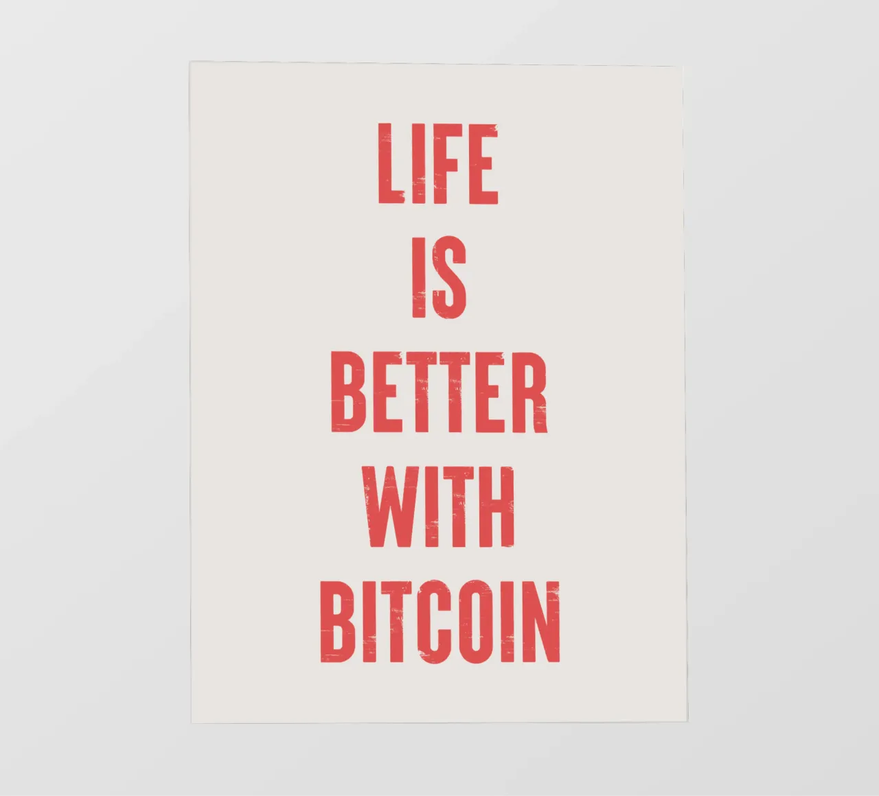 Vivere è meglio con Bitcoin telo in pvc da Vintagrafica