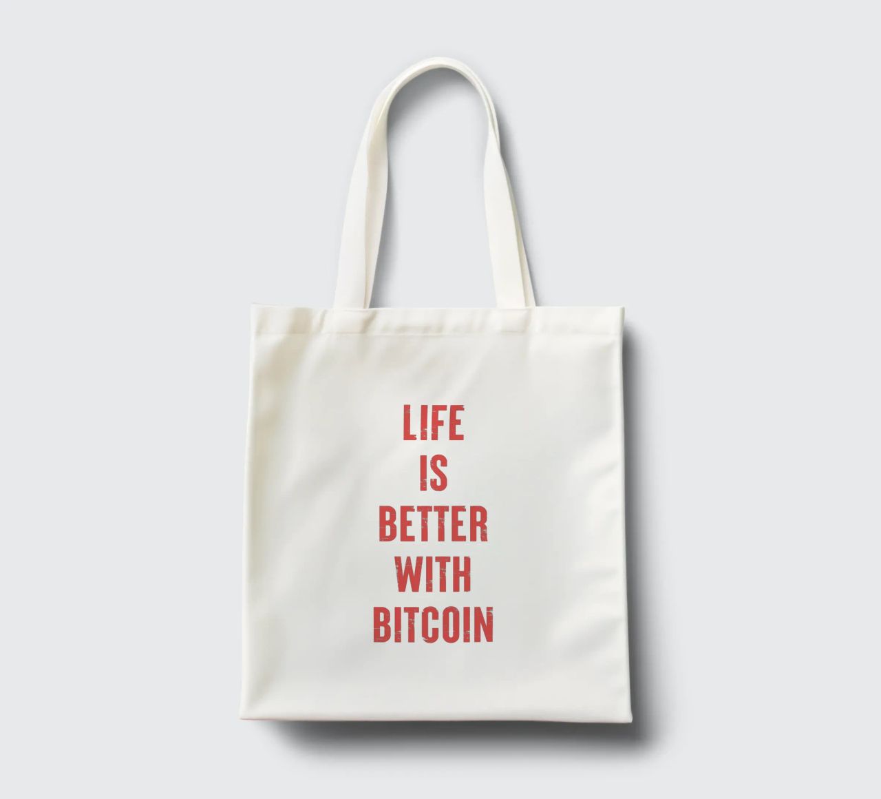 Vivere è meglio con Bitcoin borsa in juta da Vintagrafica