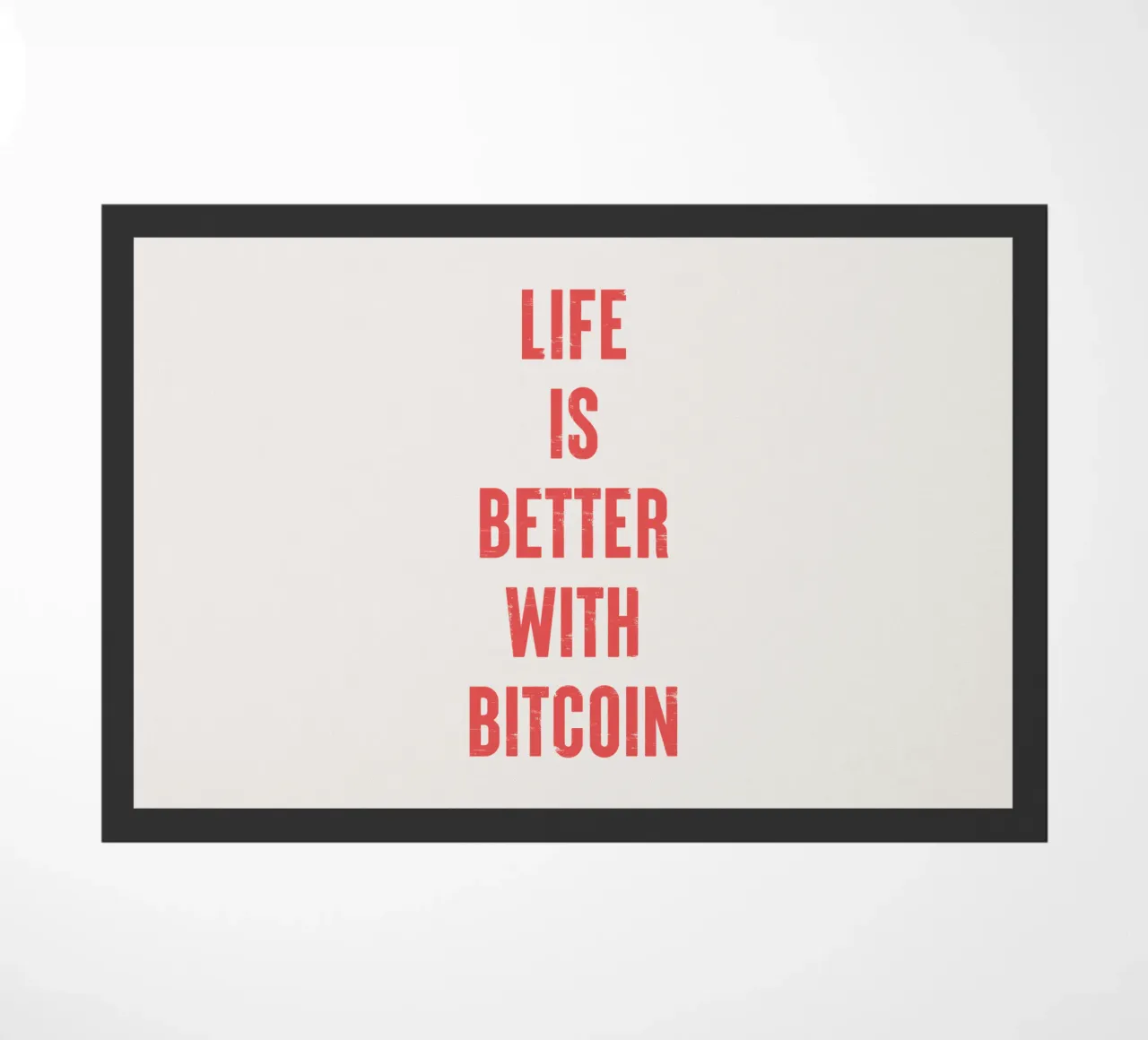 Vivir es mejor con Bitcoin felpudo de Vintagrafica