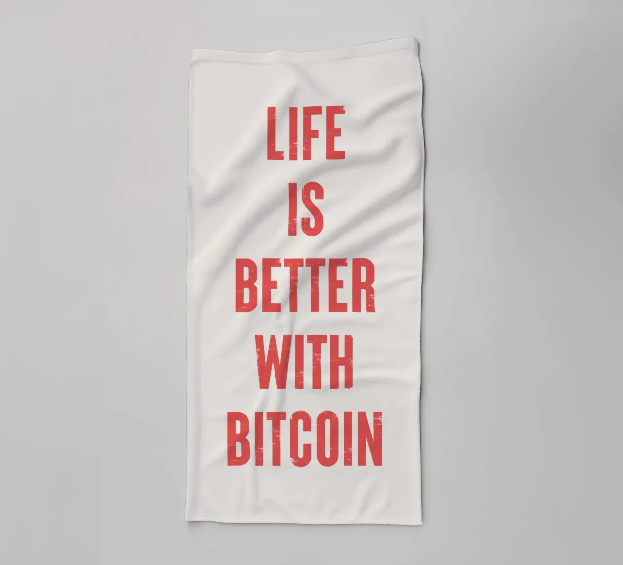 Live is better with Bitcoin towel by Vintagrafica