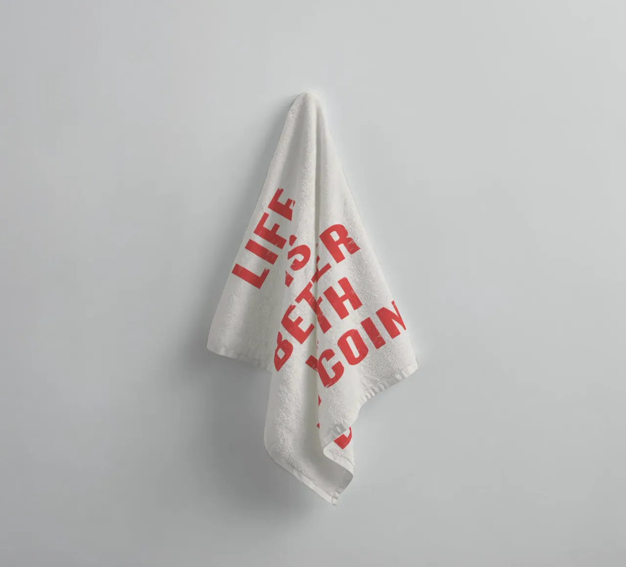 Live is better with Bitcoin towel by Vintagrafica