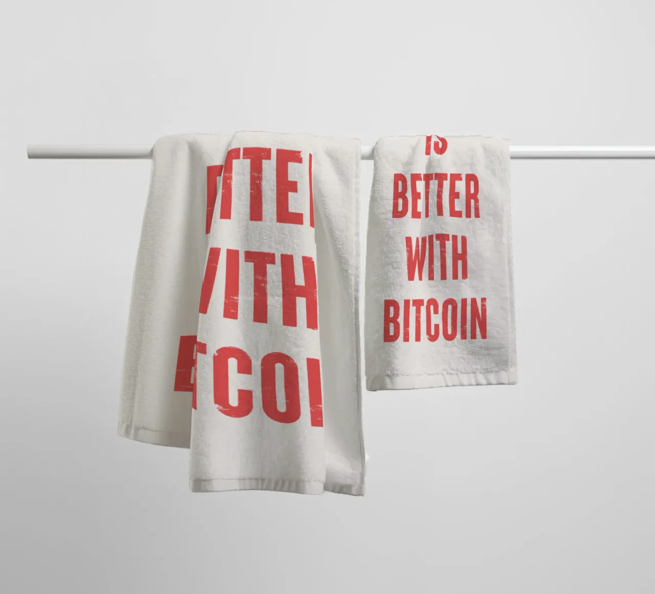 Live is better with Bitcoin towel by Vintagrafica