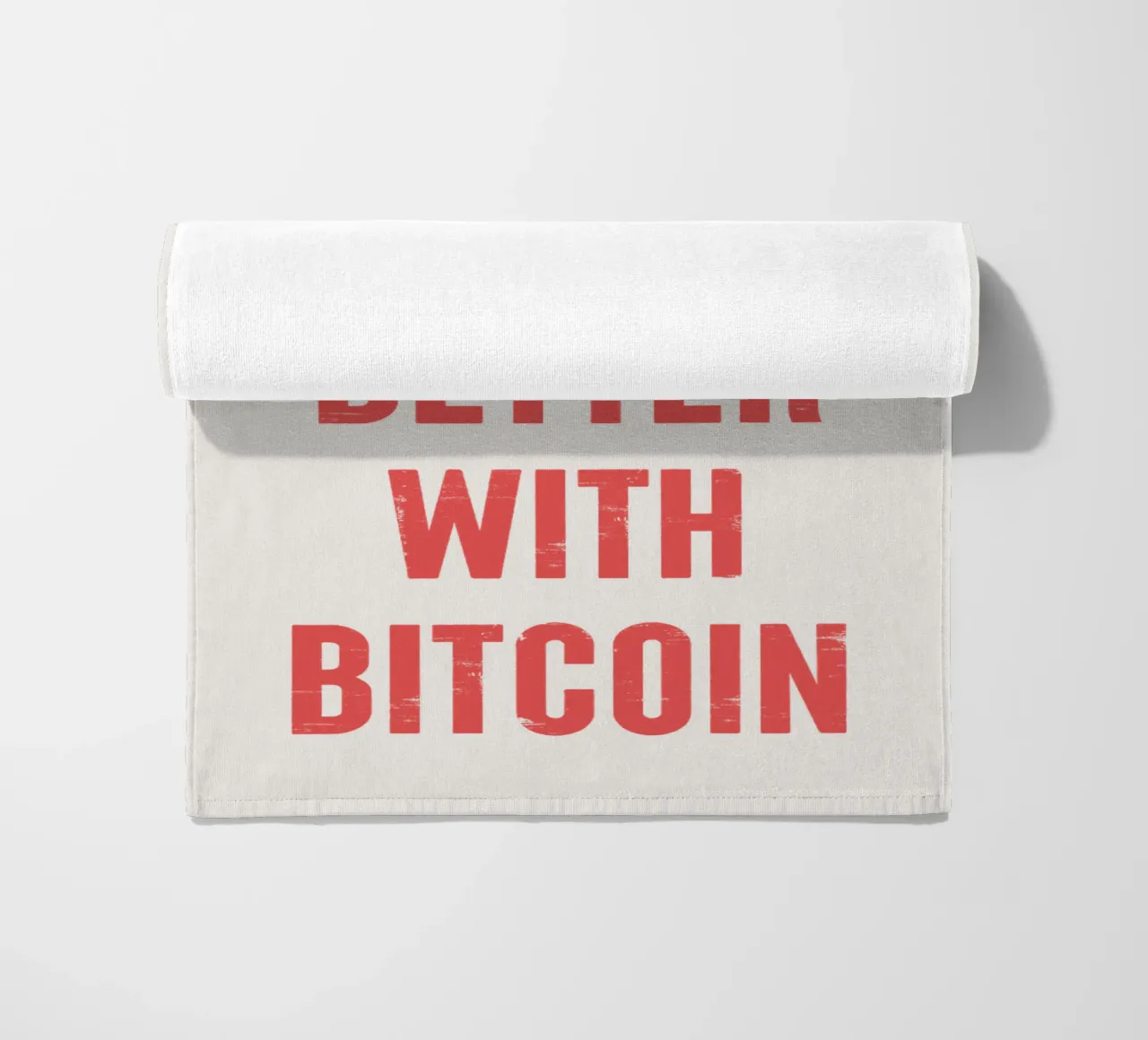 Vivere è meglio con Bitcoin telo mare da Vintagrafica