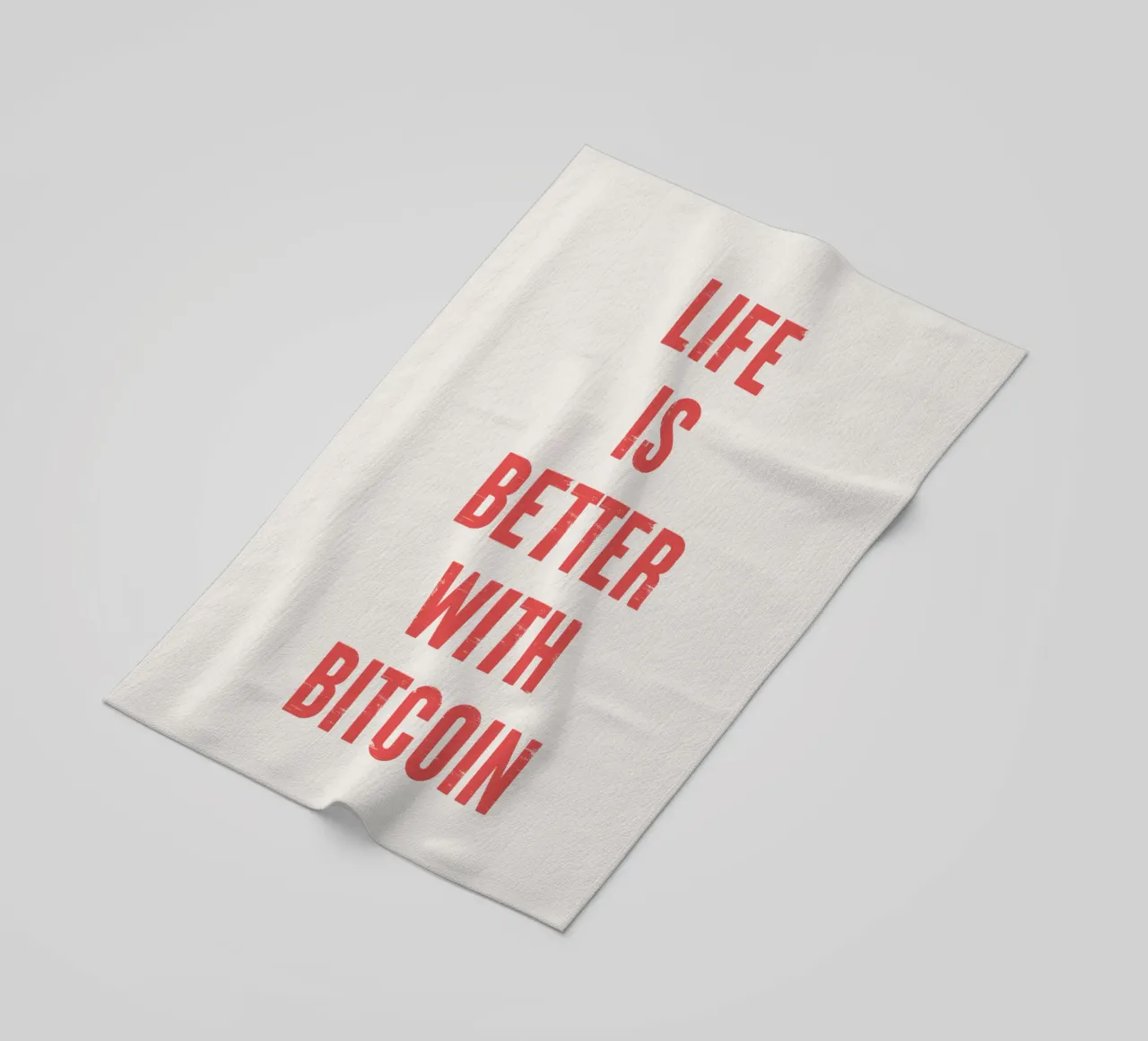 Vivere è meglio con Bitcoin telo mare da Vintagrafica