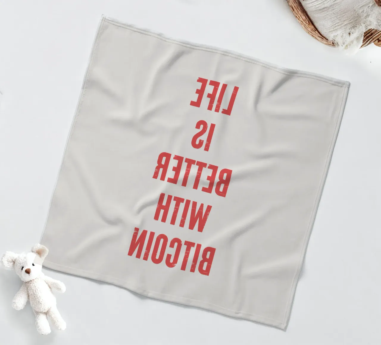 Vivere è meglio con Bitcoin coperta in pile da Vintagrafica