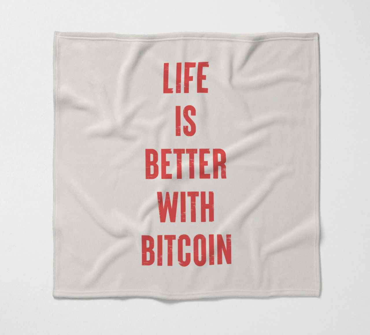 Vivere è meglio con Bitcoin coperta in pile da Vintagrafica