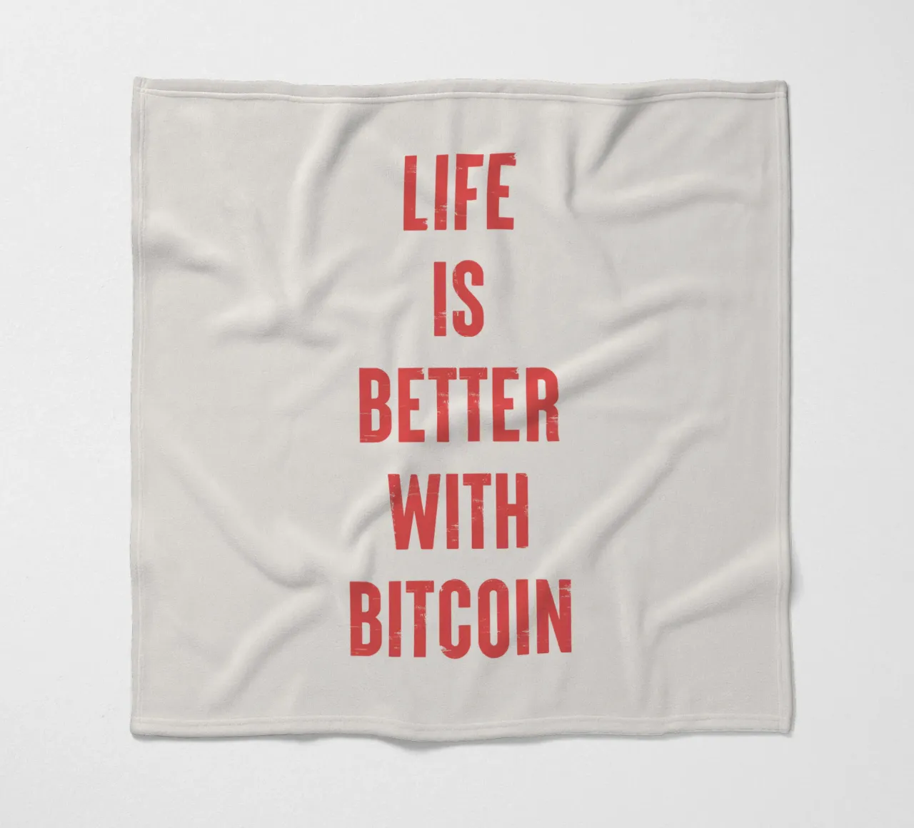 Vivere è meglio con Bitcoin coperta in pile da Vintagrafica