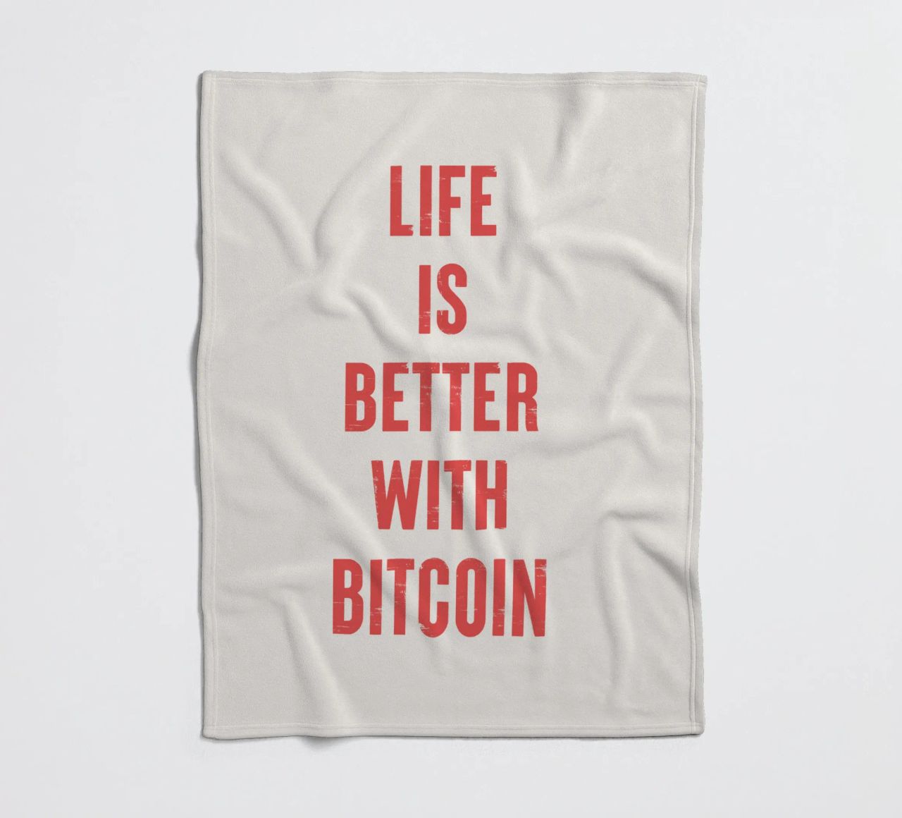 Vivere è meglio con Bitcoin coperta in pile da Vintagrafica