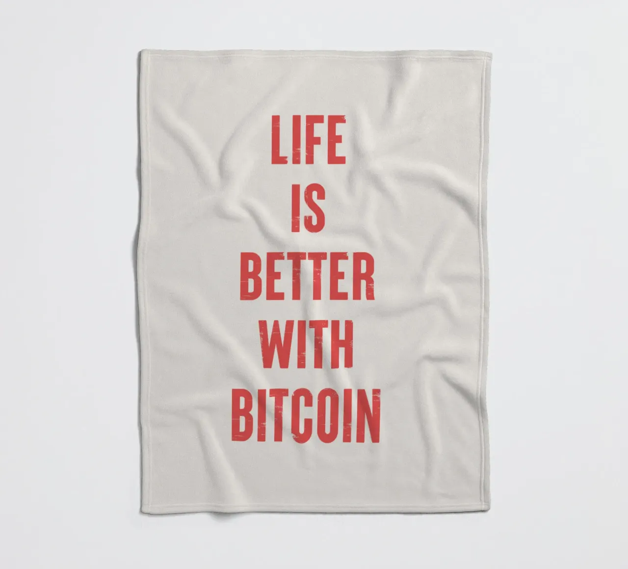Vivere è meglio con Bitcoin coperta in pile da Vintagrafica