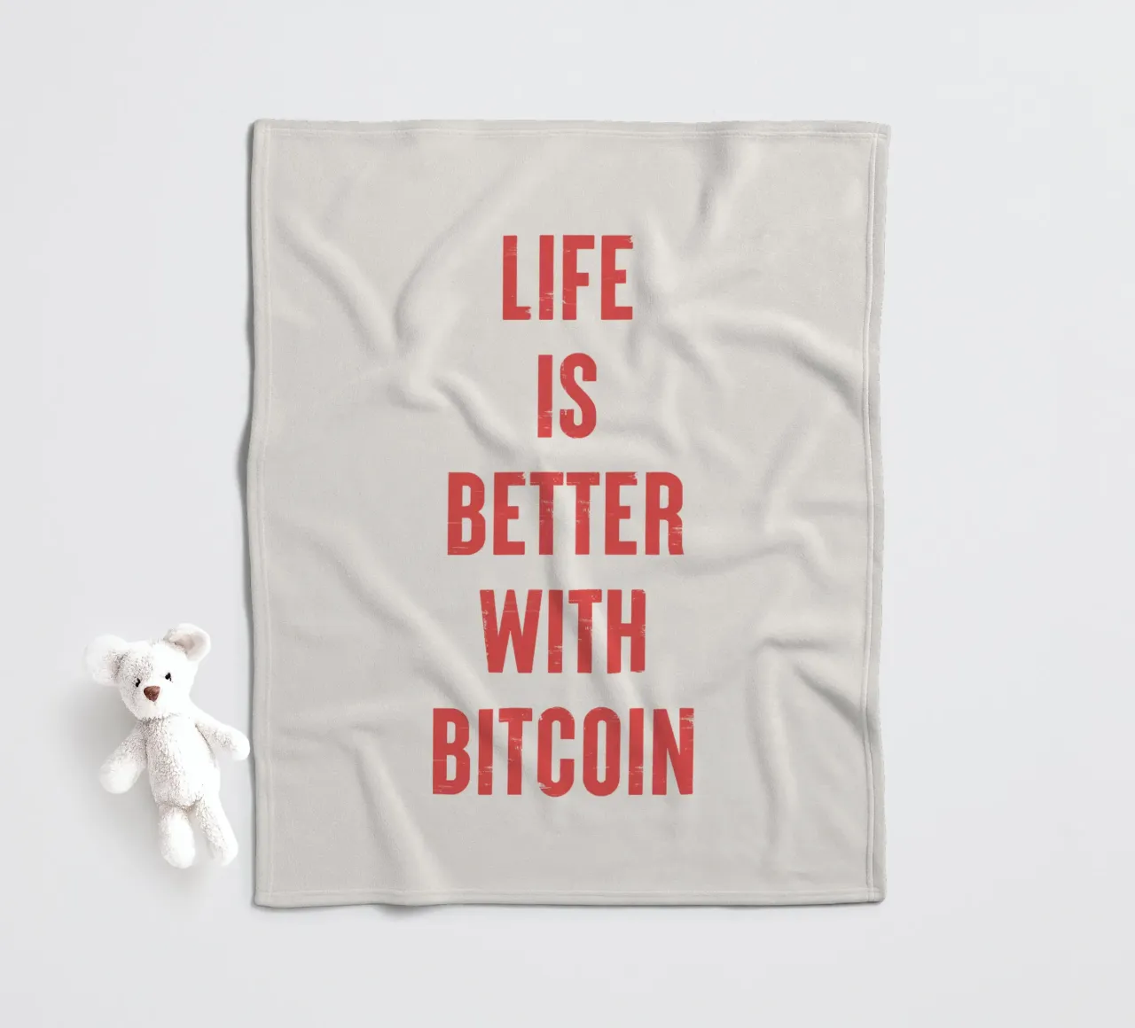 Vivere è meglio con Bitcoin coperta in pile da Vintagrafica
