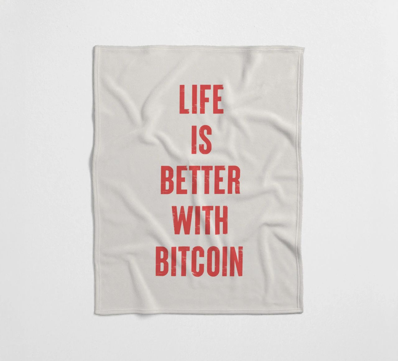 Vivere è meglio con Bitcoin coperta in pile da Vintagrafica