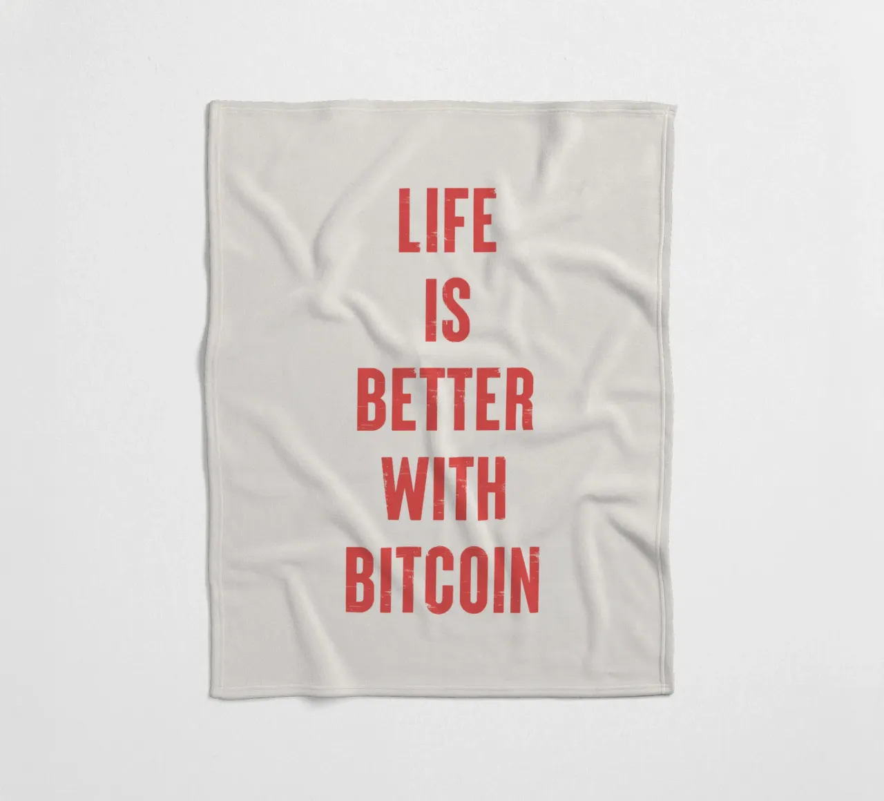 Vivere è meglio con Bitcoin coperta in pile da Vintagrafica
