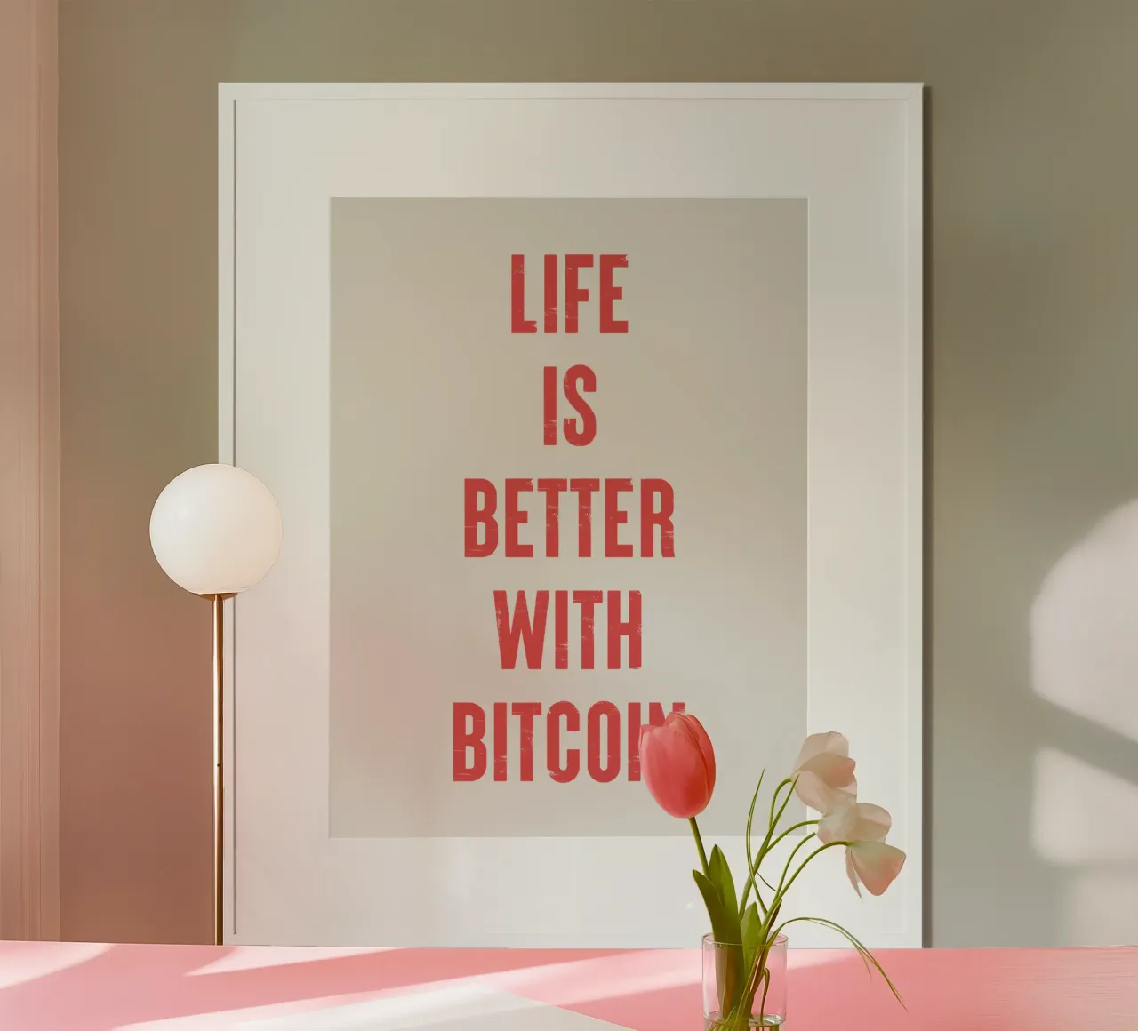 Vivere è meglio con Bitcoin poster da Vintagrafica