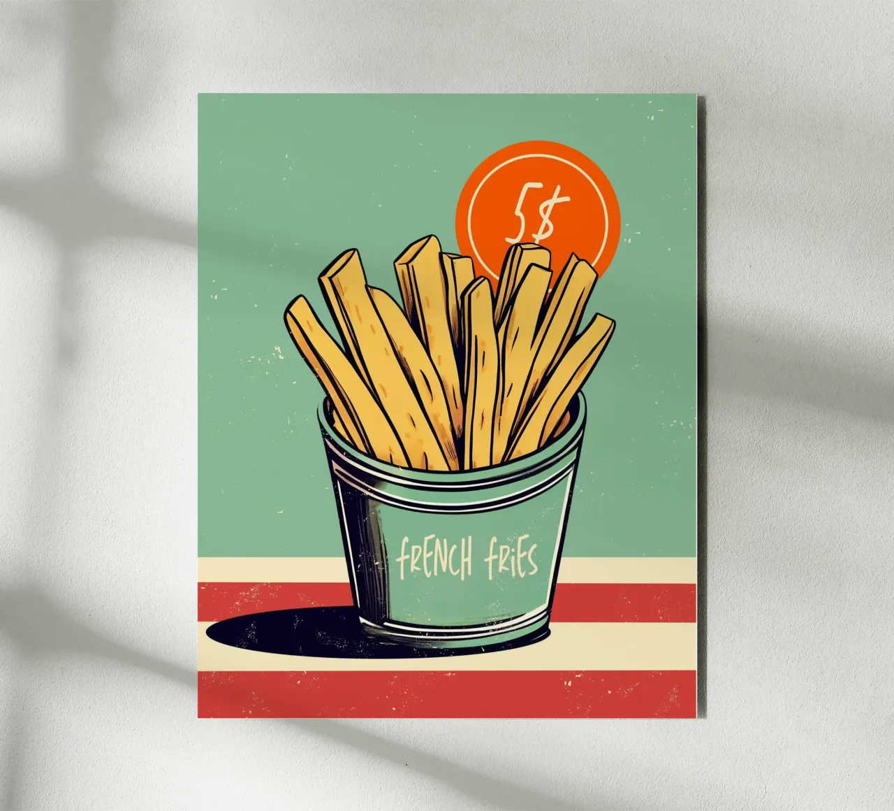 Retro Fries Special alu-dibond by Indigo Rain