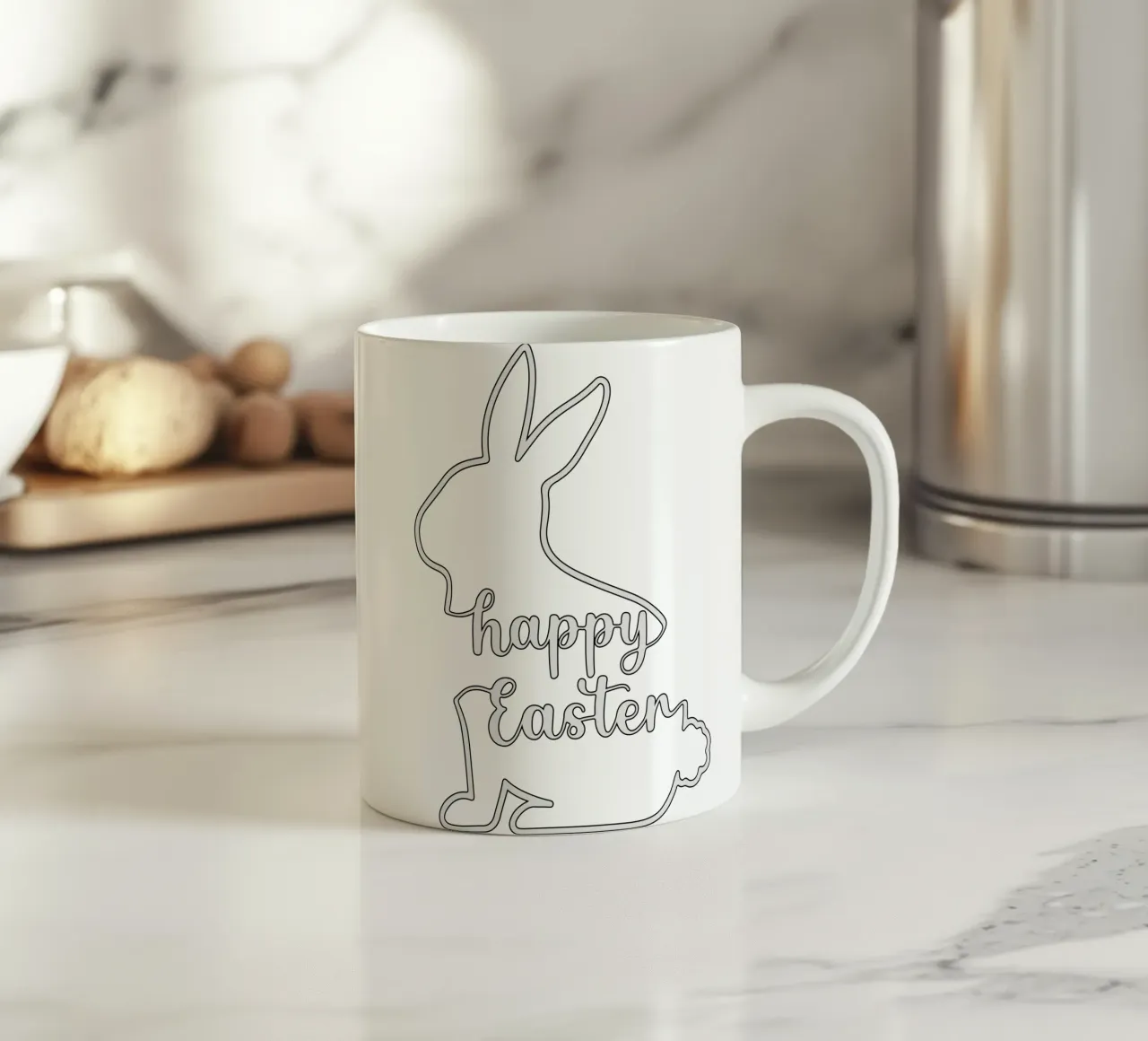 happy easter ceramic mug by onefeelshop