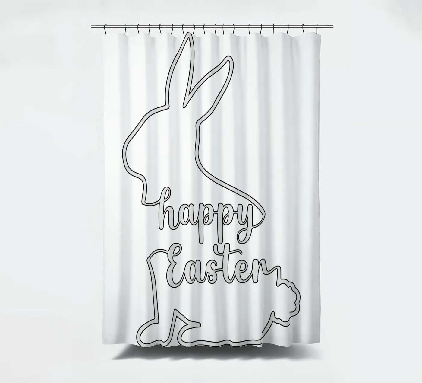 happy easter shower curtain by onefeelshop