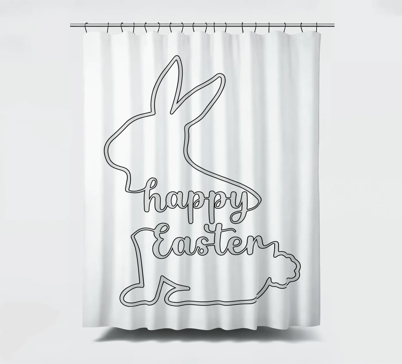 happy easter shower curtain by onefeelshop