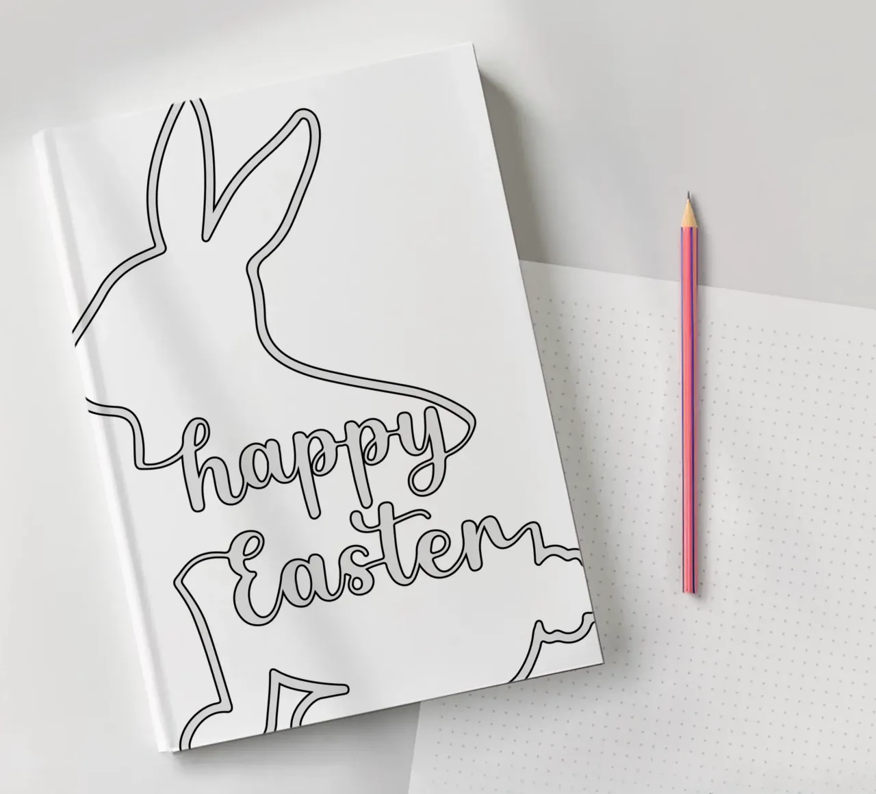 happy easter notebook by onefeelshop
