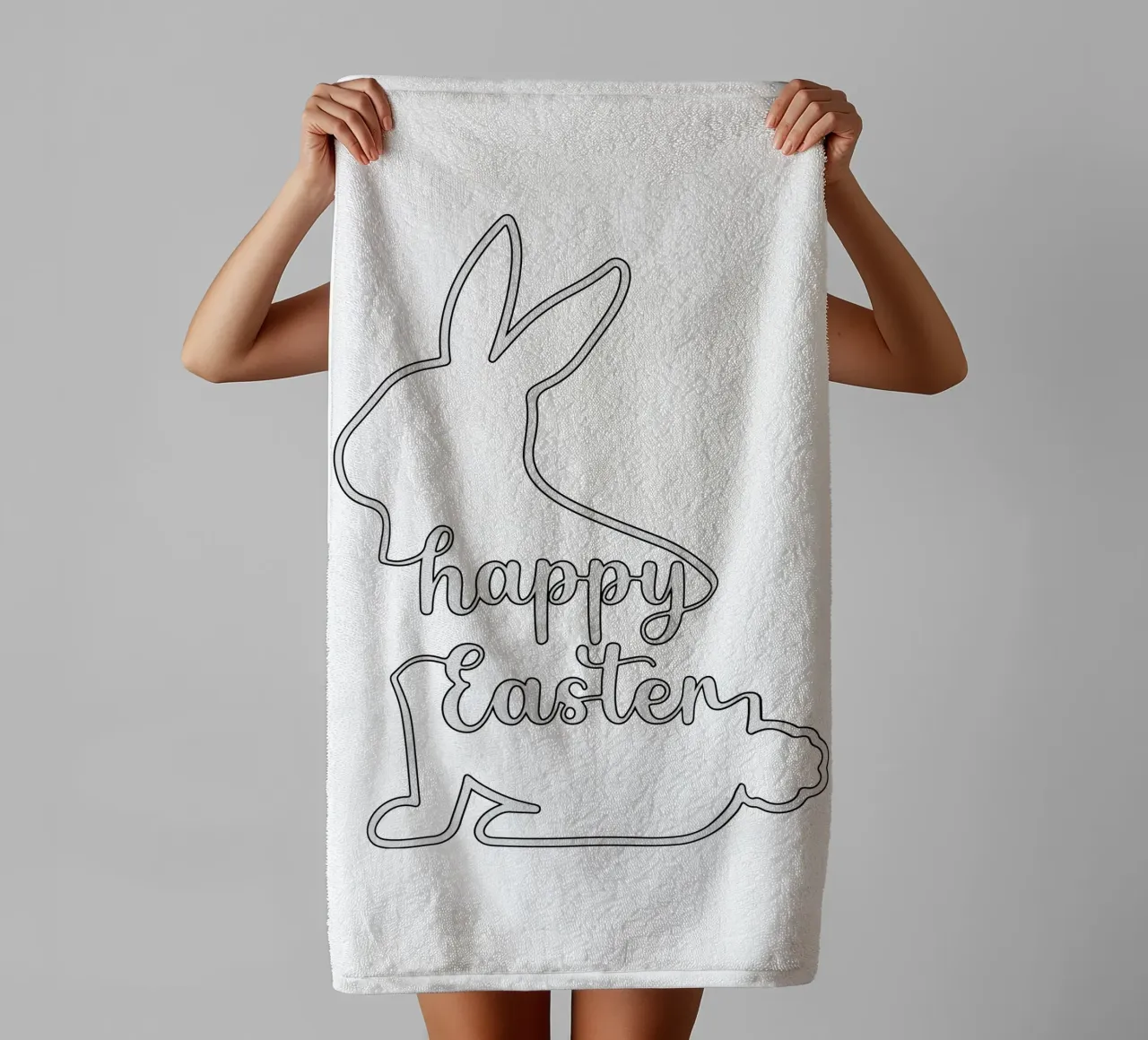 happy easter towel by onefeelshop