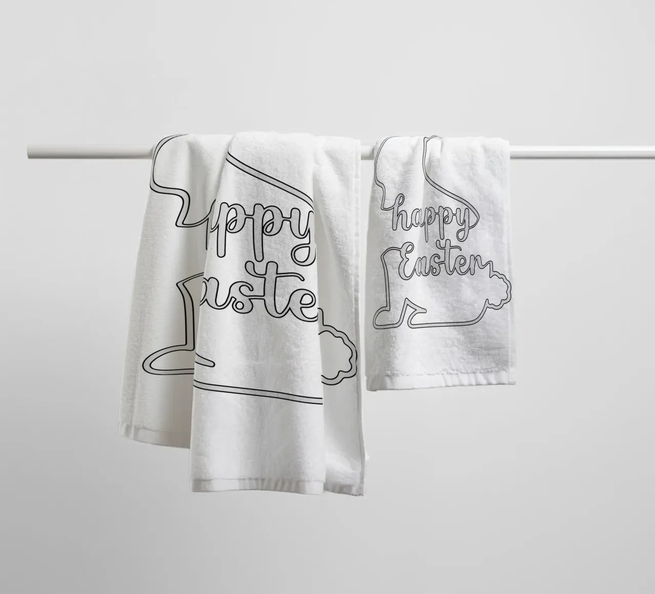 happy easter towel by onefeelshop
