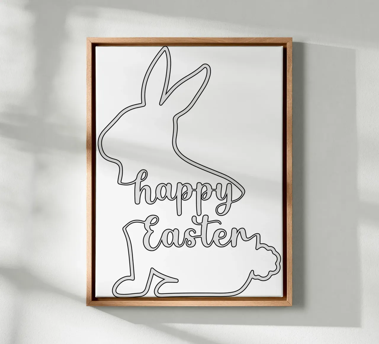 Buona Pasqua tela con Cornice a cassetta da onefeelshop
