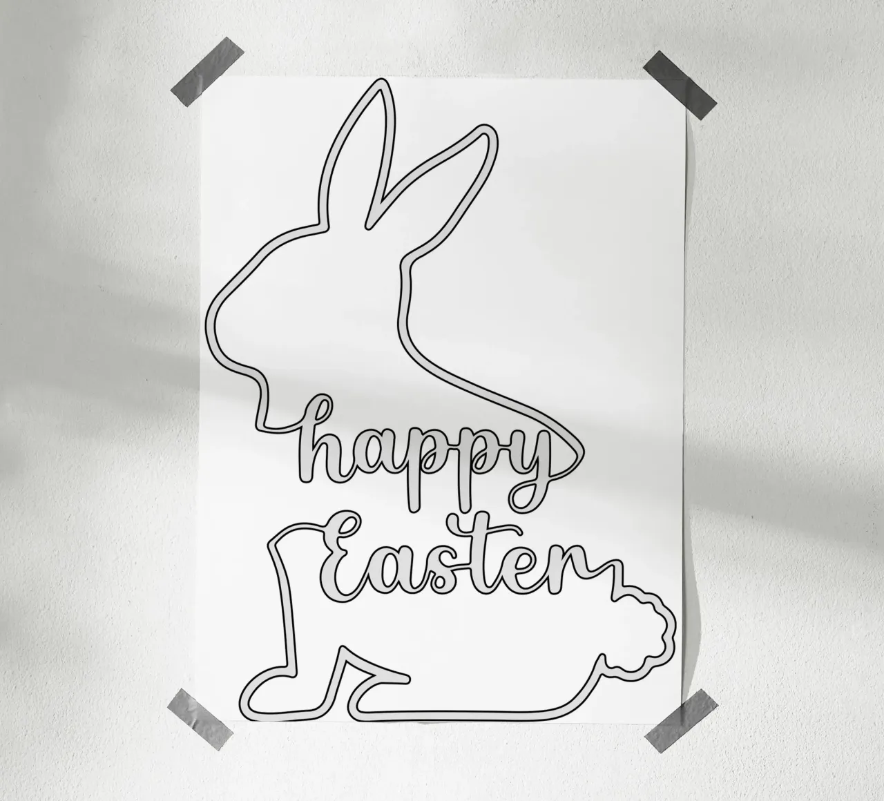 happy easter poster by onefeelshop