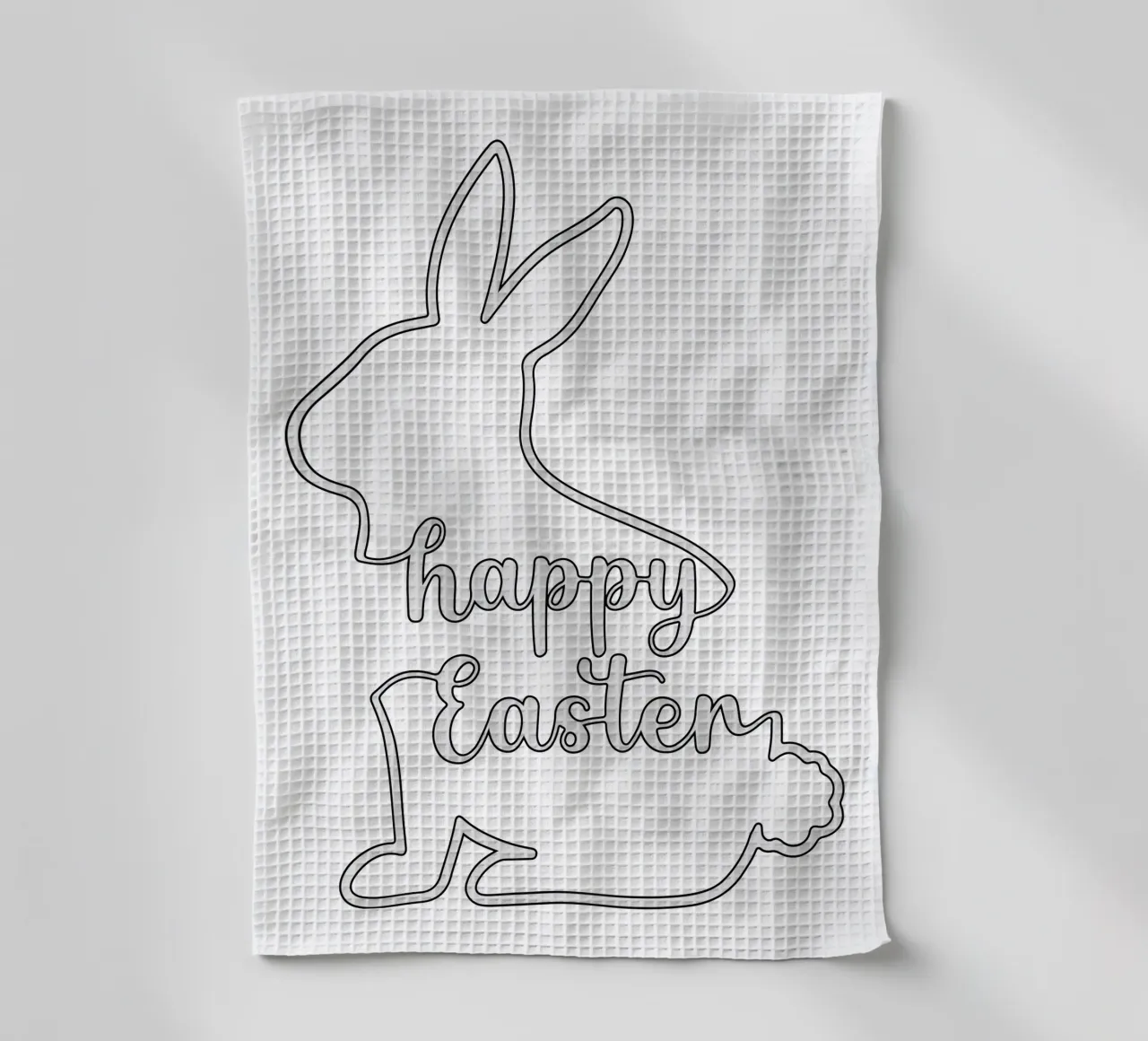 happy easter tea towel by onefeelshop